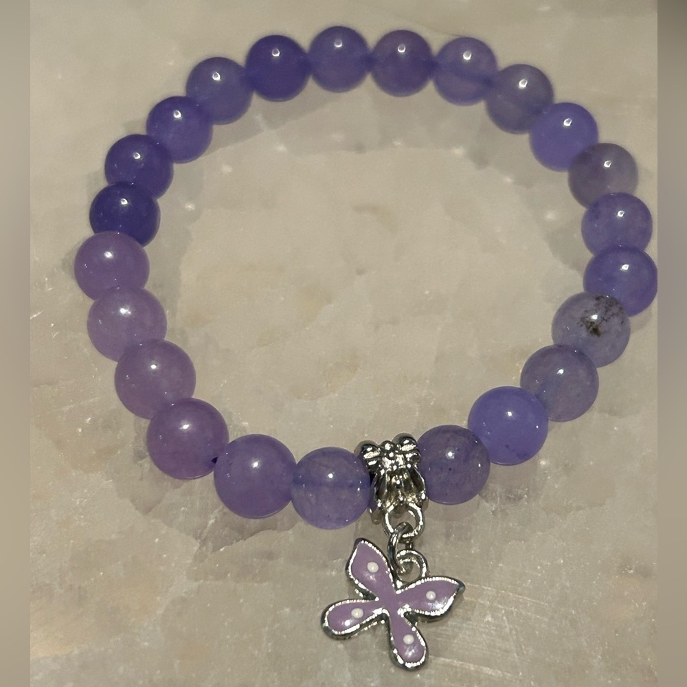 Lavender agate bracelet